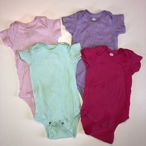 Solid Baby Girl Onesie Bundle